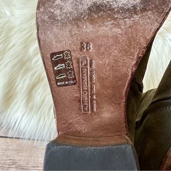 Alberto Fermani Suede Leather Boots Sz 38/7.5 Made In Italy - Picture 9 of 10